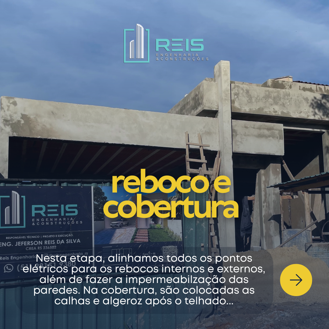 Reboco e cobertura